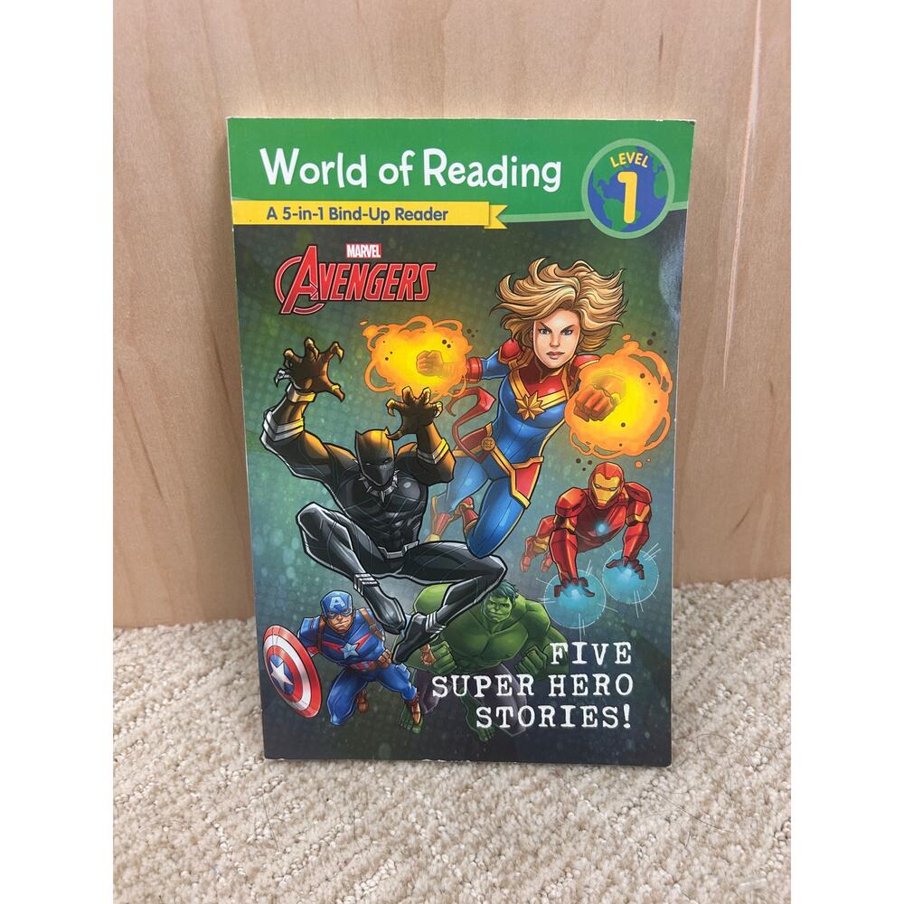 Marvel Avengers Five Super‎ Hero Stories World of Reading Level 1 Kids Book